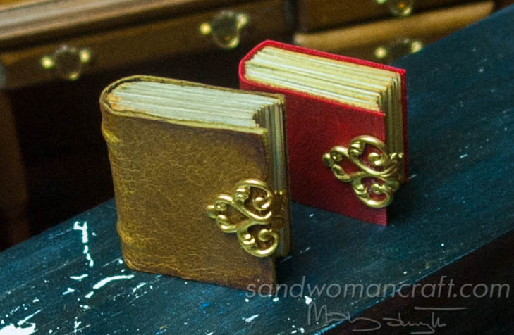 Miniature leather book