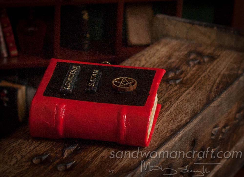 Miniature leather book "Chronicles Of Satan"