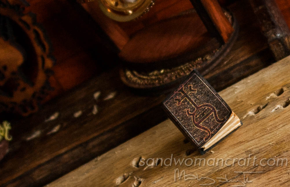 Miniature book "Defence Against The Dark Arts" in 1:12 scale