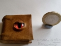 Miniature leather book with glass Dragon's Eye