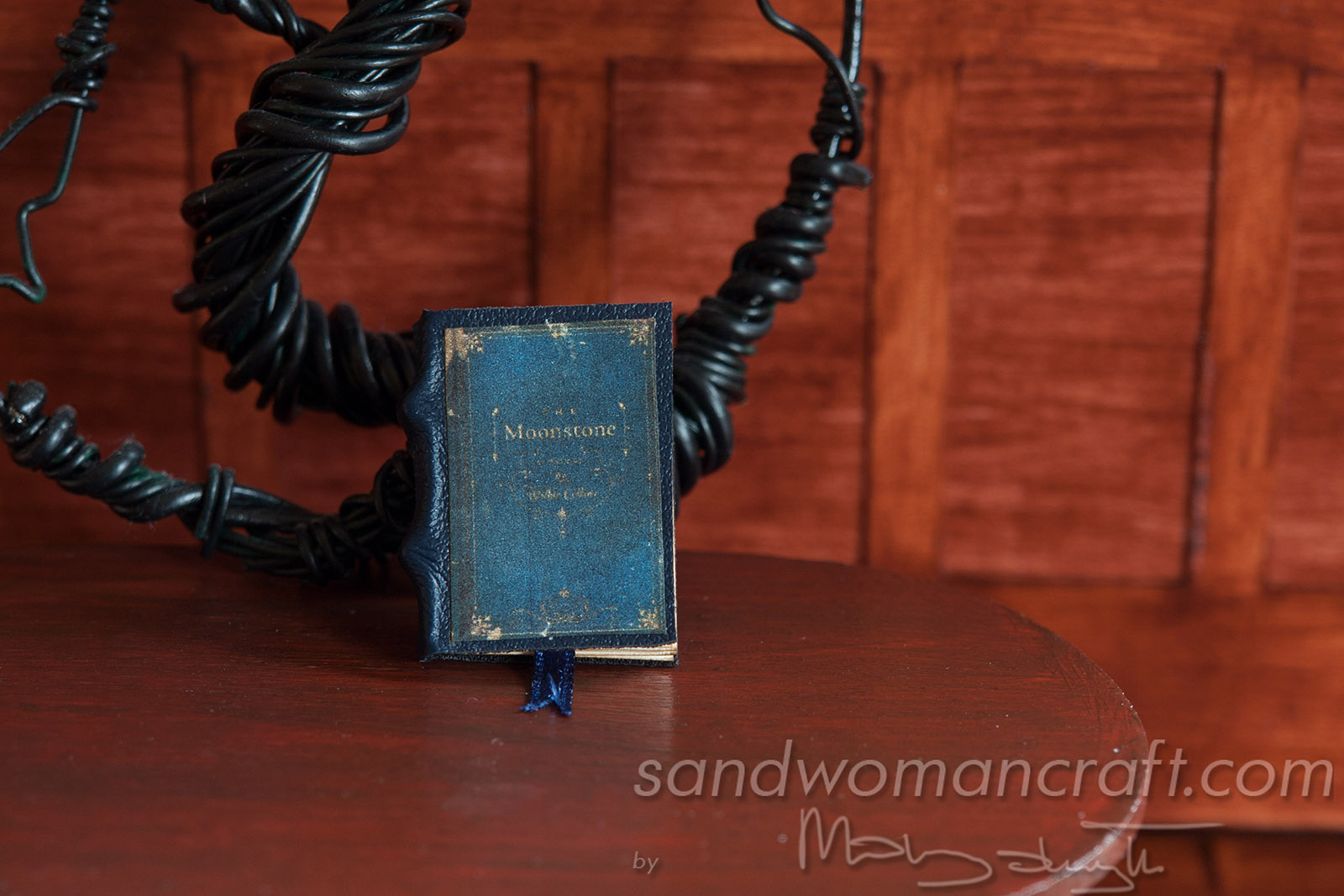 "Moonstone" miniature leather book