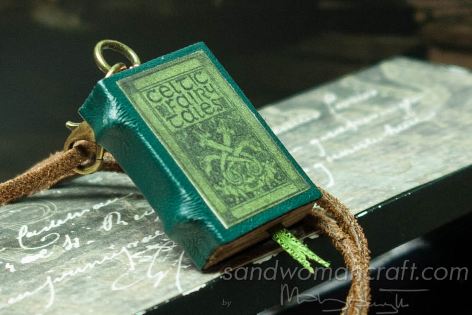 Necklace with miniature book 