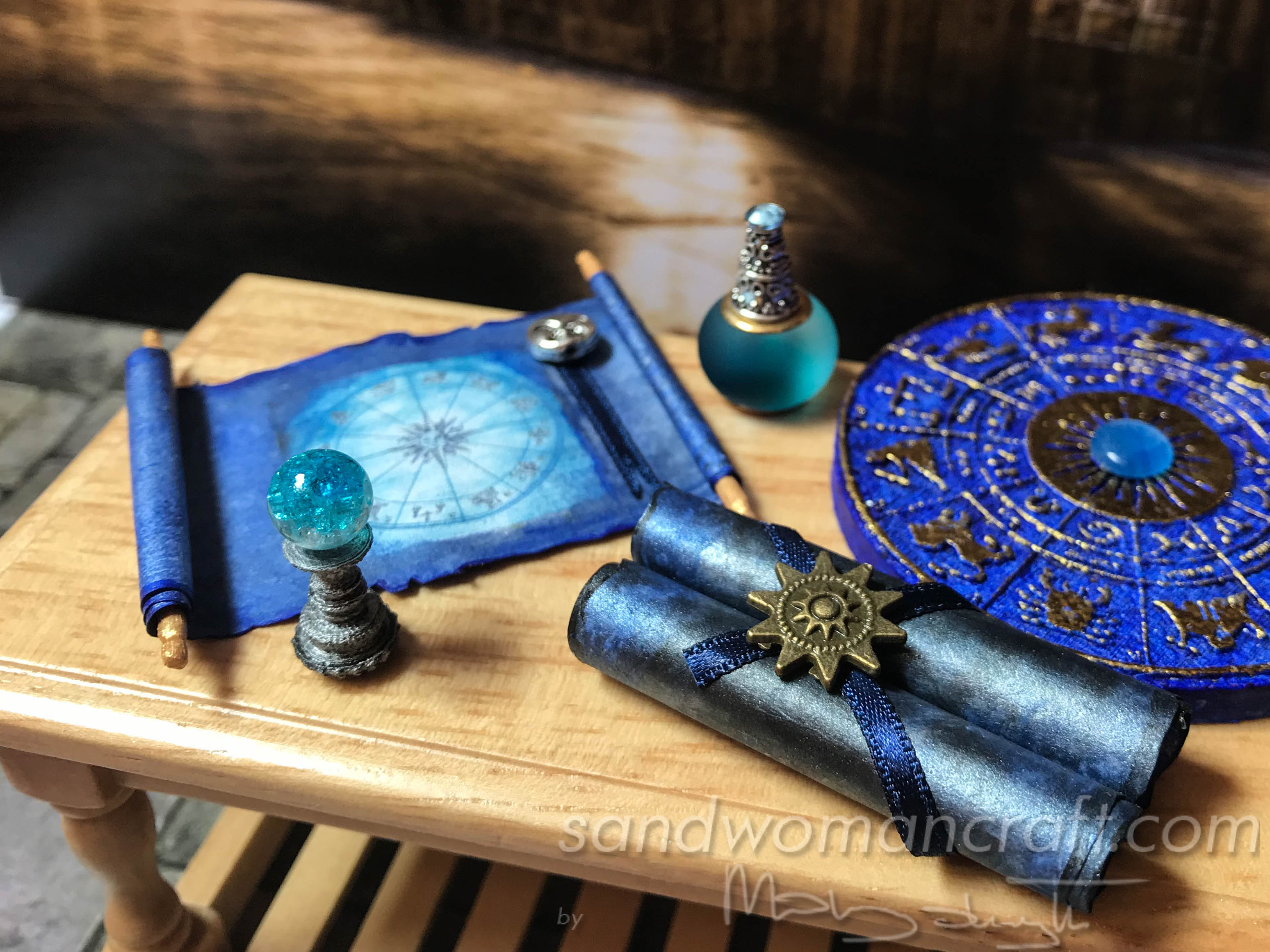 Miniature magical blue set