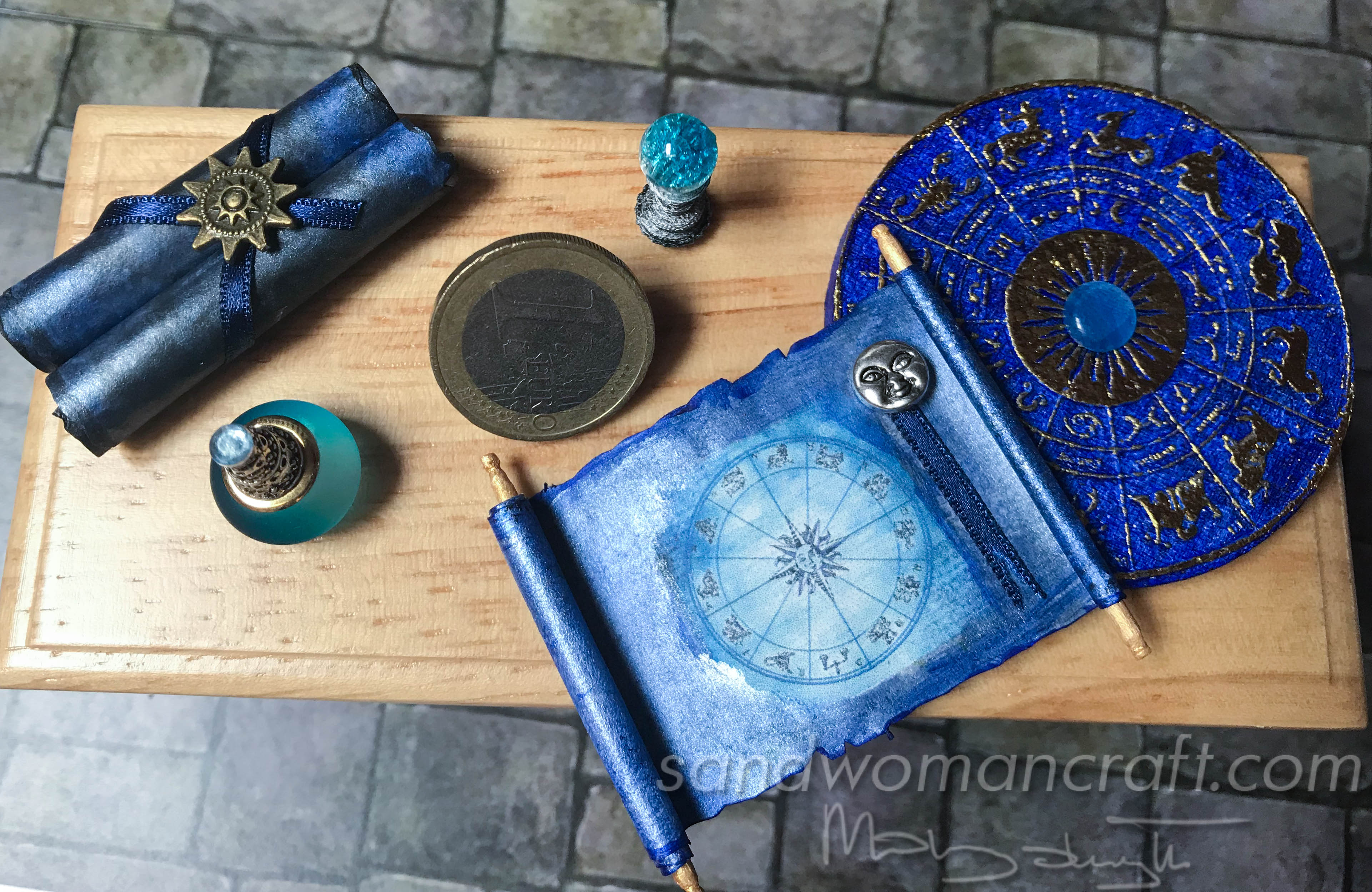 Miniature magical blue set