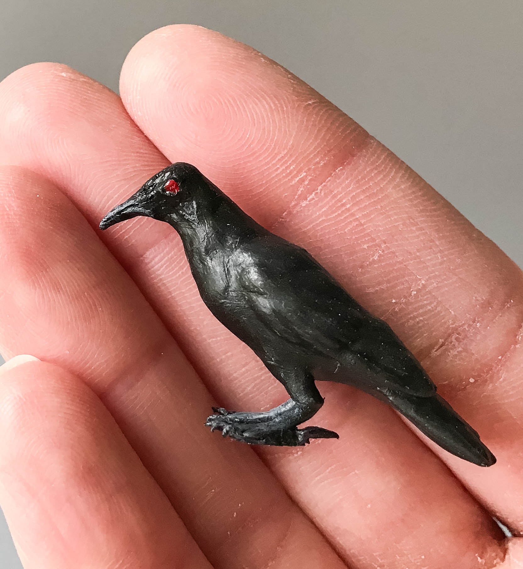 Red eyed Crow in 1:12 scale
